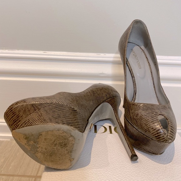 Sergio Rossi Peep Toe Pumps - Picture 5 of 5